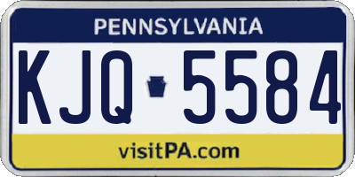 PA license plate KJQ5584