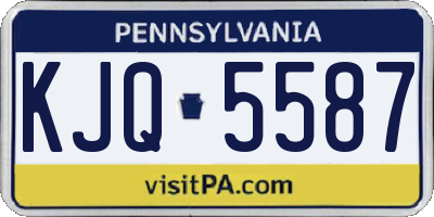 PA license plate KJQ5587
