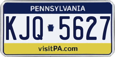 PA license plate KJQ5627