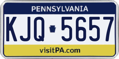 PA license plate KJQ5657