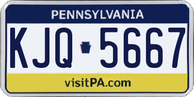 PA license plate KJQ5667