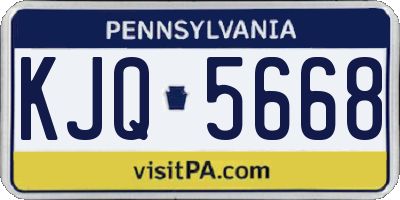 PA license plate KJQ5668