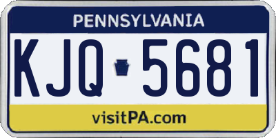 PA license plate KJQ5681