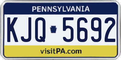 PA license plate KJQ5692