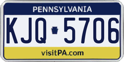 PA license plate KJQ5706
