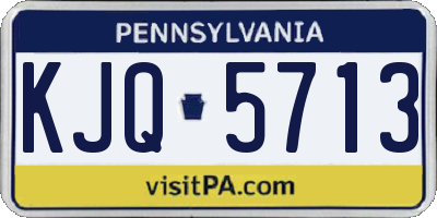 PA license plate KJQ5713