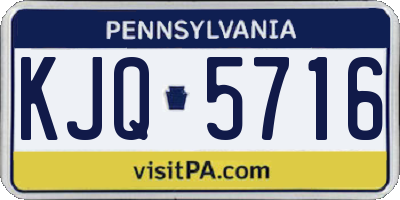 PA license plate KJQ5716