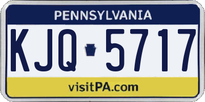 PA license plate KJQ5717