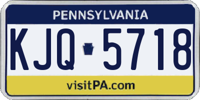 PA license plate KJQ5718