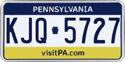 PA license plate KJQ5727
