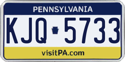 PA license plate KJQ5733