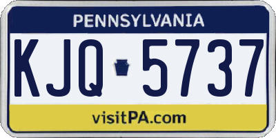 PA license plate KJQ5737
