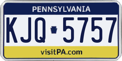PA license plate KJQ5757