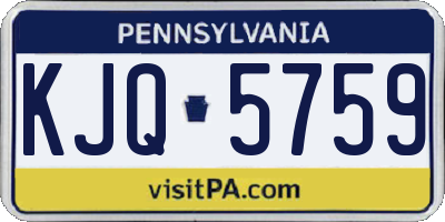 PA license plate KJQ5759