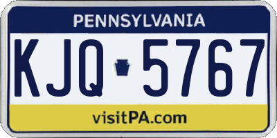 PA license plate KJQ5767