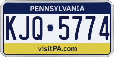 PA license plate KJQ5774