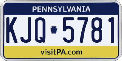 PA license plate KJQ5781
