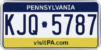 PA license plate KJQ5787