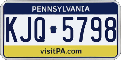PA license plate KJQ5798