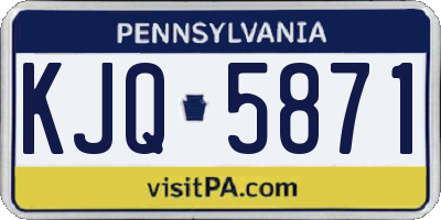 PA license plate KJQ5871