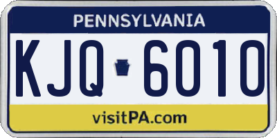 PA license plate KJQ6010