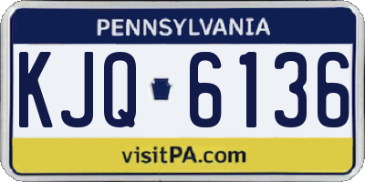 PA license plate KJQ6136