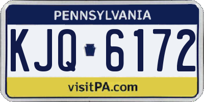 PA license plate KJQ6172