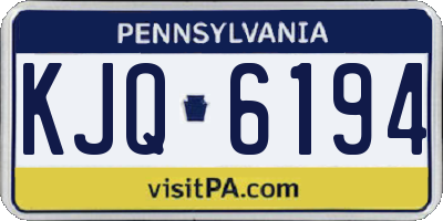PA license plate KJQ6194