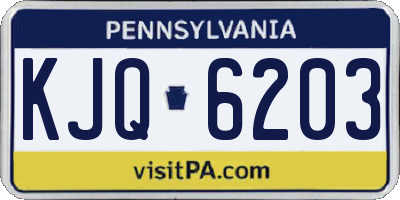 PA license plate KJQ6203