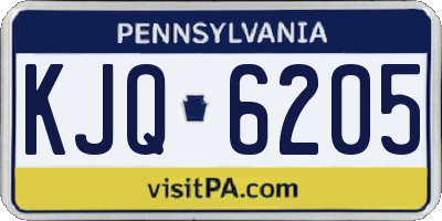 PA license plate KJQ6205
