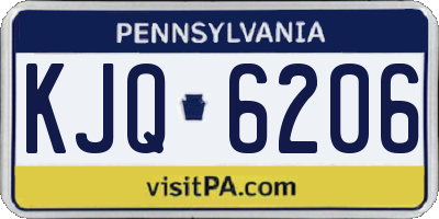PA license plate KJQ6206