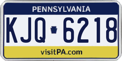 PA license plate KJQ6218
