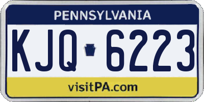 PA license plate KJQ6223