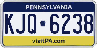 PA license plate KJQ6238
