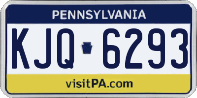 PA license plate KJQ6293