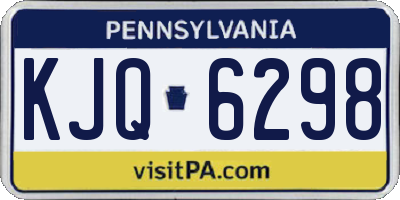 PA license plate KJQ6298