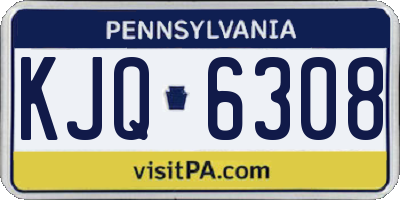 PA license plate KJQ6308