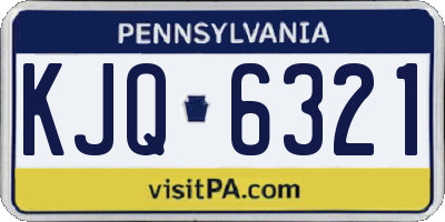 PA license plate KJQ6321