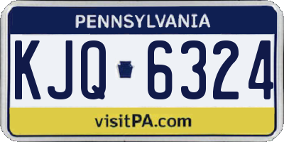 PA license plate KJQ6324