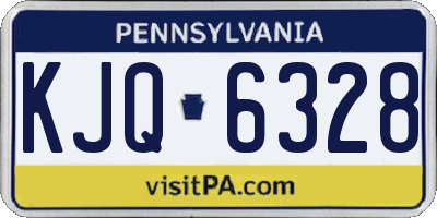 PA license plate KJQ6328