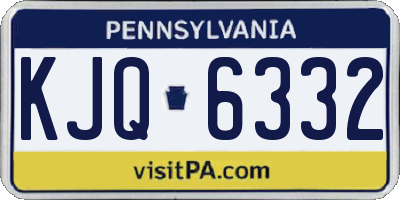 PA license plate KJQ6332