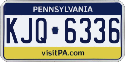 PA license plate KJQ6336