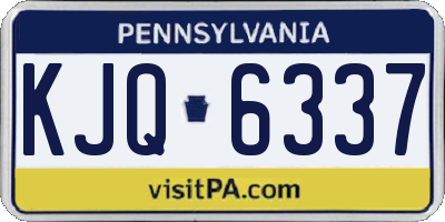 PA license plate KJQ6337