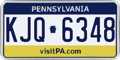 PA license plate KJQ6348