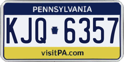 PA license plate KJQ6357