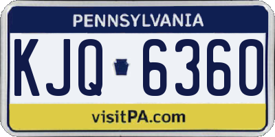 PA license plate KJQ6360