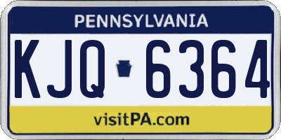 PA license plate KJQ6364