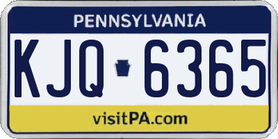 PA license plate KJQ6365