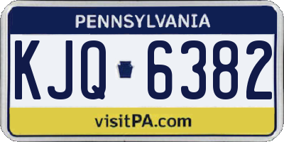 PA license plate KJQ6382