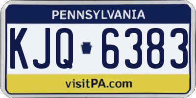 PA license plate KJQ6383